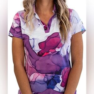 Yatta Golf Womens Standout Performance Short Sleeve Golf Polo Shirt XL